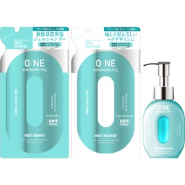 One Amino Rescue (O/NE aminoRESQ) Amino Acid Shampoo Treatment (Refill + Hair Oil 3 Piece Set), 11.8 fl oz (350 ml) / 11.8 oz (350 g) / 75 ml [Salon Shampoo, Damage Repair, Dense Foam, Fresh Floral
