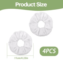 Hair Bobbles Scrunchies Velvet Women's Black Red Soft Hair Accessories Girls, Elastic Hair Bands Ponytail, Hair Rings Velvet, Invisibobble Scrunchie Large for Hair, Velvet Hair Scrunchie Women (White)