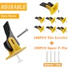 FACITE Tile Leveling System Kit Tile Spacers 100pcs Reusable Leveler+Extra