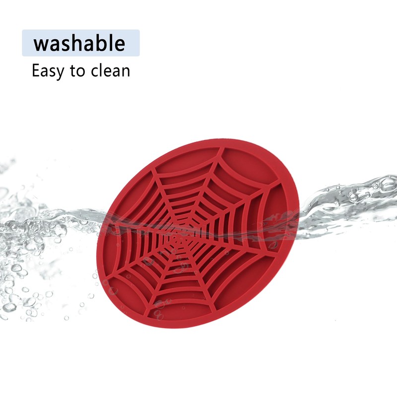4PCS Silicone Car Coasters,Unique Spider Web Non-Slip Car Cup Holder