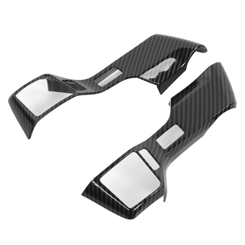 2Pcs Steering Wheel Sticker Carbon Fiber Style Cover Interior Trim