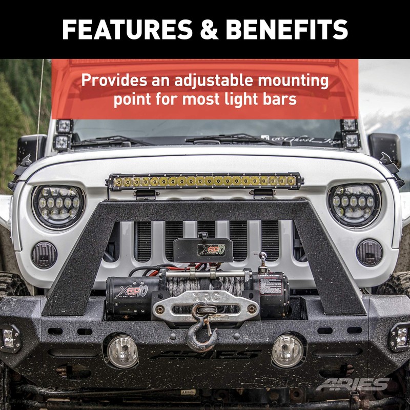 ARIES 1110312 Base-Mount Light Bar Brackets, 2-Pack