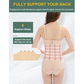 Belly Band Postpartum Belly Wrap, Breathable Abdominal Binder Post Surgery, Adjustable Waist Trainer for Women Lower Belly Fat, C Section Abdominal Binder Hernia Belt Back Support Belt for Women (Large)