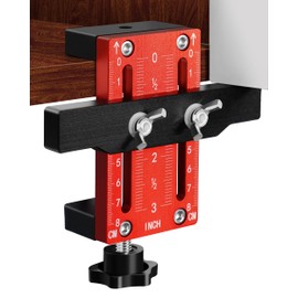 Faitio Cabinet Door Installation Positioner, Cabinet Door Mounting Jig for Easy Door Support and Alignment, Cabinet Installation Tool for Mount Hinges, Cabinet Hardware Hinge Jig Clamping Up to 2 3/8"