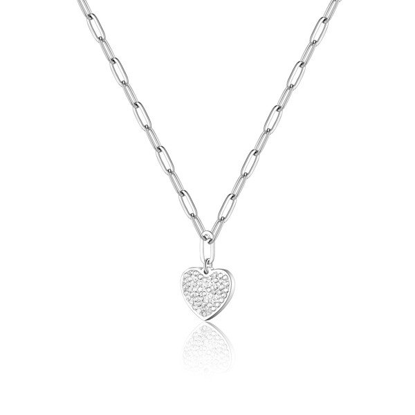 AIBEIOU Lovely Heart Necklace, 18K gold plated/silver, beautiful heart pendant,