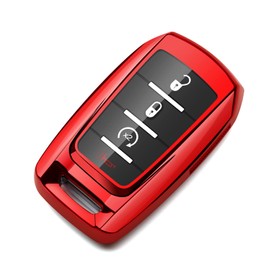 ZSPDACC Compatible with Dodge Ram Key Fob Cover 1500 2500 3500 Red Car Accessories