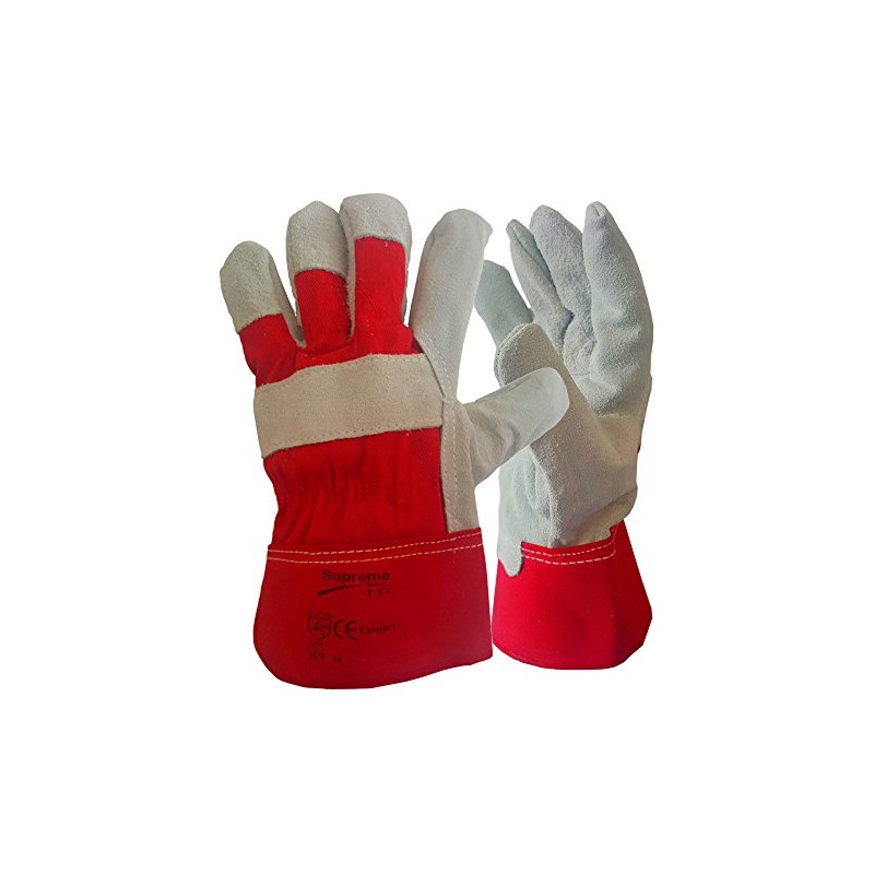 5 Pairs Canadian Leather Rigger Work Gloves Heavy Duty Safety