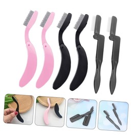 Mikinona 3sets Stainless Steel Eyelash Brow Comb Folding Eyebrow Grooming Tool for Professionals Travel Eyebrow Brush Lash Comb Set 6pcs*3