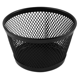 Winnable Mesh Paper Clip Holder, Black – Durable Metal Mesh, Mini Conical Cup, 3-1/2" x 2" for Small Office Supplies