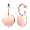 INFINIONLY Fashion Men's Stainless Steel Hoop Earrings Round Coin Lady