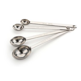 RSVP International Measuring Spoons, Long, Stainless Steel