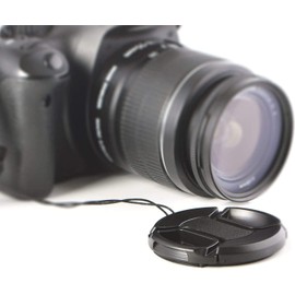 AIHG Universal Center Pinch Snap-on Front Lens Cap 40.5mm 46mm 49mm 52mm 55mm 58mm 62mm 67mm 72mm 77mm 82mm for choose For Canon Nikon Sony Pentax Olympus Fuji Camera with String (58mm)