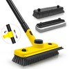 JEHONN Shower Cleaning Brush, 53.5 inches Long Handle Scrubbing Brush,