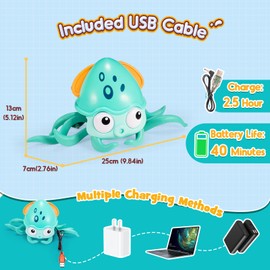 Grriopi Sensory Toys for Babies, Crawling Crab Toy Baby Toys 0-6 Months (Grass Green)