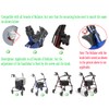 ComsenMed Rollator knob,Replacement Arm Adjustment Knobs for Rollator,1Pair(2PCS), Black