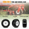 2PCS 13x6.50-6 Flat Free Tire and Wheel with 1/2" &