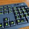 2 Pack English US Self-Adheisive Keyboard Stickers, Bright Green Lettering