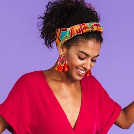 8 Pieces African Headband Stretchy Boho Print Headband Yoga Sports Workout Wide Headwrap Elastic Twisted Knot Turban Hairband for Women Girls Hair Accessories