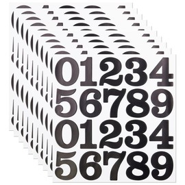 10 Sheets Number Stickers for Mailbox 2 Inch Waterproof Vinyl Stick On Numbers for Organizing Lockers Sign Note Bins Storage Black