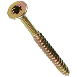 Connex Connex Universalschrauben 5,0 x 60 mm - 195 Stck im Set - Senkkopf - TX-Antrieb - Teilgewinde - Gelb verzinkt / Schrauben-Set / Schrauben-Eimer / B30194