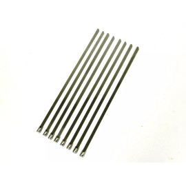 Unbranded QTY 6 8" UNIVERSAL STAINLESS STEEL ZIP TIE CABLE FOR EXHAUST HEADER WRAP