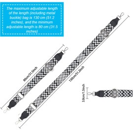 Wide Shoulder Strap, 2PCS Handbag Straps, Replacement Handbag Straps, Handbag Straps Crossbody Universal Replacement Shoulder Strap for Handbag Crossbody Bags Shoulder Bags DIY Accessories Black White