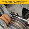 Samffy 90°Degree Grease Gun Coupler Set, Right Angle Zerk Fittings