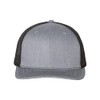 Richardson 112 Trucker Snapback Cap Heather Grey/Black Adjustable