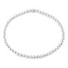 Sterling Silver 925 3mm Beaded Bracelet