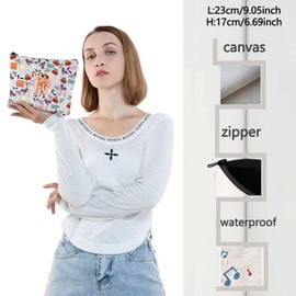 WZMPA 90's Power Girl Music Cosmetic Bag 90's Music Fans Gift 90s Band Album Lyrics Zipper Pouch Bag Spice Tour Merch (Girl Power)