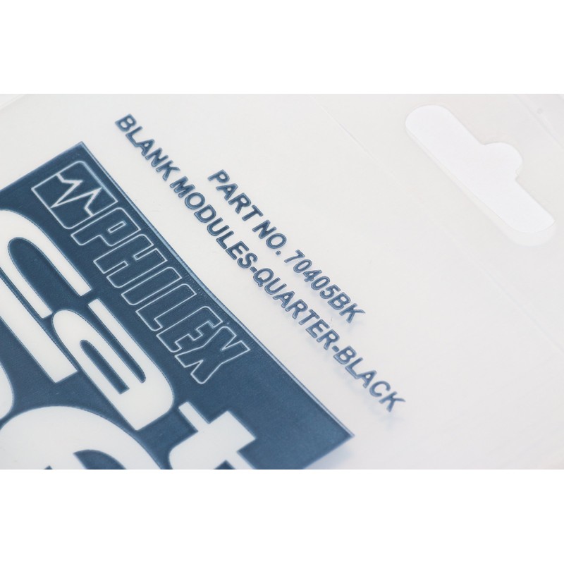 Philex 5 x Quarter Width 12.5mm x 50mm Black Modular