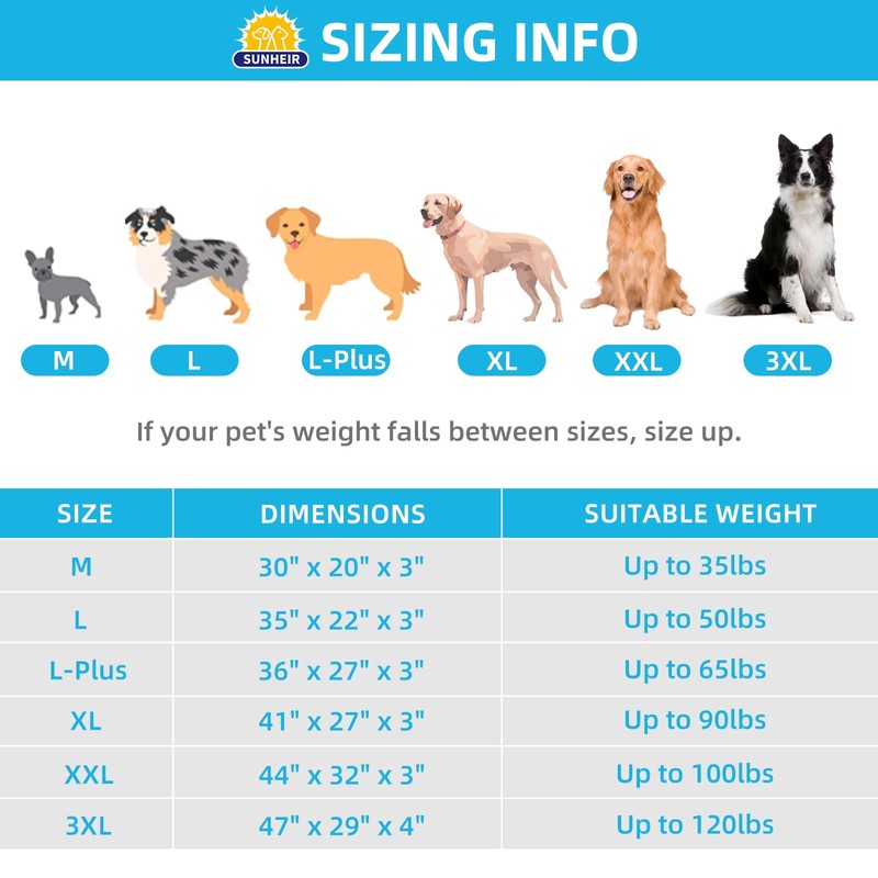 Sunheir Orthopedic Dog Bed for Large Dogs - Big Waterproof