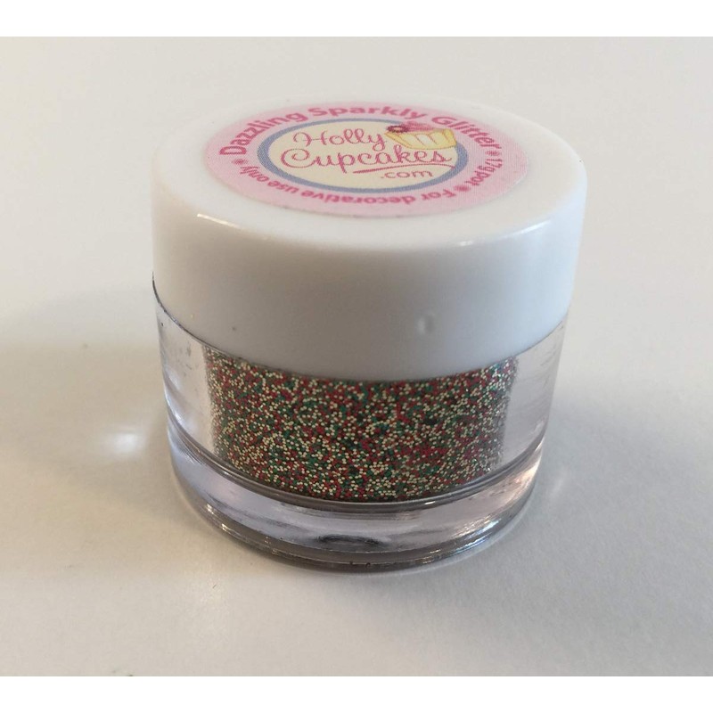 Holly Cupcakes Stunning Sparkly Decorating Glitter: Christmas Mix of Gold,