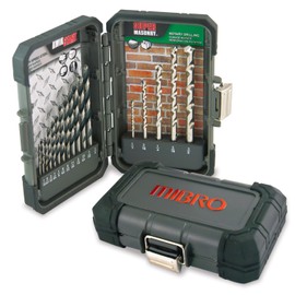 MIBRO 871060 High Speed Steel and Super Masonry Drill Bit Set, 17 Pieces