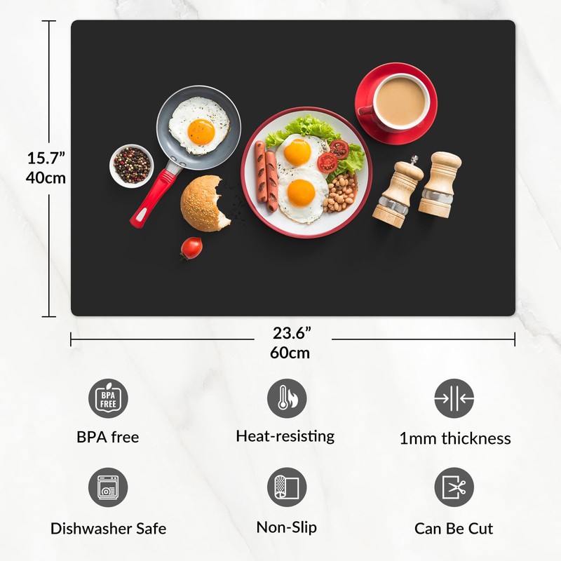 Silicone Mat for Counter, Non-slip Countertop Protector, Silicon Coffee Table