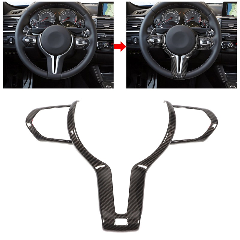 Steering Wheel Trim Carbon Fiber Color ABS Replacement for M2