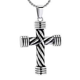 Cremation Jewellery for Ashes Cross Memorial Urn Necklace Pendant Keepsake Religious Cross Ash Jewellery with Mini Keepsake Urn Memorial Ash Jewellery, Stainless Steel, No Gemstone