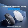 TECHWOLF Mouse Inalámbrico Silencioso Ergonómico, USB Recargable, Portátil con 4