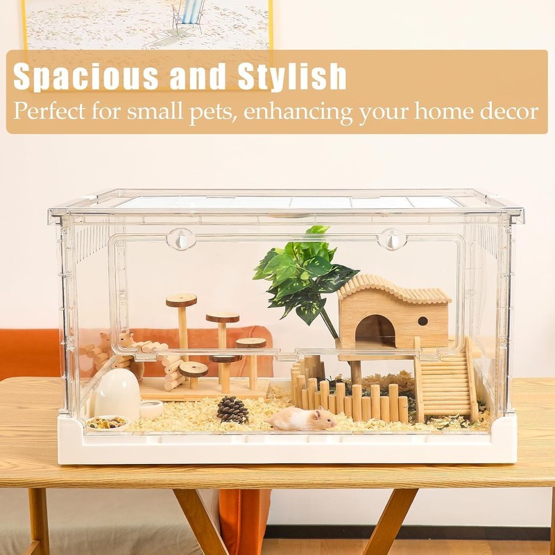 Hamster Cage & Guinea Pig Cages, Acrylic Cage for Small