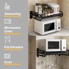 ILWorkTLs Wall Mount Microwave Oven Shelf with 6 Hooks,Wall Microwave