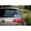 Dachshund on Board Fun Waterproof Sticker - Long Lasting -