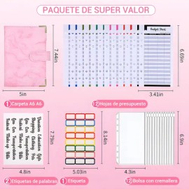 Bolsa De Carpeta Con Cremallera Carpeta A6 Organigasto carpeta con hojas organigastos organigastos a6 organigastos mayoreo carpeta de presupuesto plan