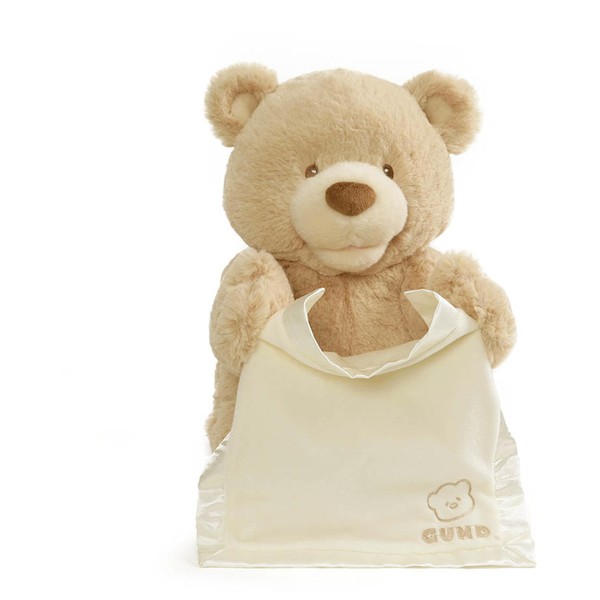 Spin Master GUND Peek-A-Boo Teddy Bear Plush, Animated Stuffed Animal for Babies and Newborns, 11.5 Inches