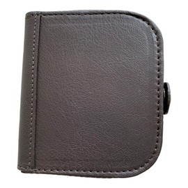 Lorenz Goat Nappa Leather Square Tray Purse with note section - Black