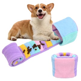 Durdiiy Squeaky Dog Toy,Dog Puzzle Toy for Boredom, Multicolored No Stuffing Interactive Toys Treat Dispensing Smart Dogs Small Medium Large (A)