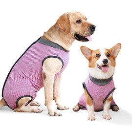 LIANZIMAU Dog Surgery Recovery Suit Dog Surgical Vest Post op Dog Recovery Suit Large Spay Suit for Female Pink Dog Recovery Suit Dog Bodysuit after Surgery Male Castration