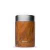 QWETCH Adult Unisex Stainless Steel Vacuum Flask, Wood (Brown), One
