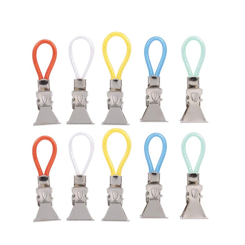pedkit 10PCS Tea Towel Clips Cloth Hanging Metal Clips Hand