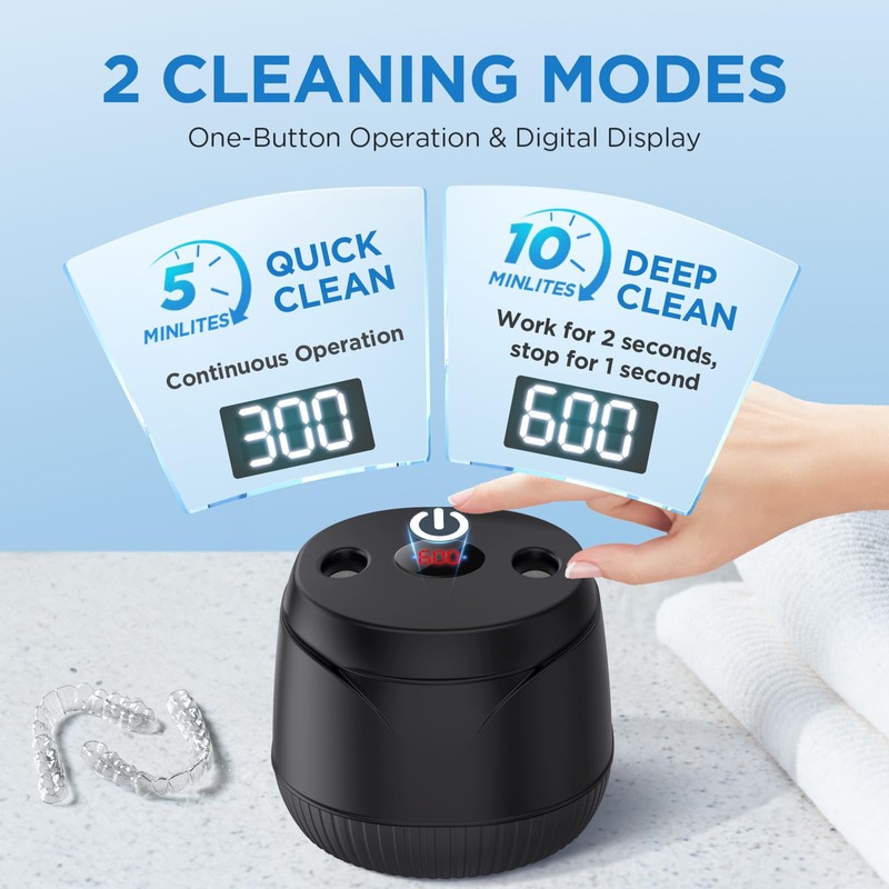 Dental Ultrasonic Retainer Cleaner Machine - Dental Cleaning Pod for
