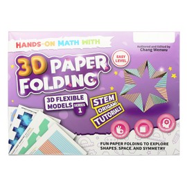 Foraineleyo 3D Paper Folding STEM Toys for Kids, Hands-On Math Origami Kit with 3D Flexible Models, Educational Geometry Craft Set Gifts for Boys Girls Ages 6-12